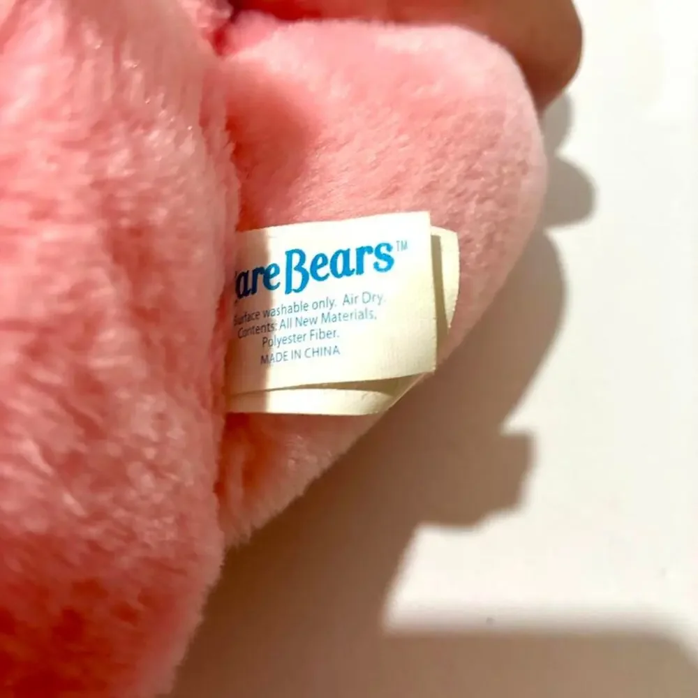 Care Bears Cheer Bear Plush 2002 Stuffed Animal Pink Rainbow